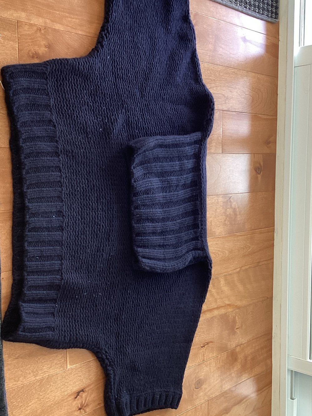 Kash Italy Navy Turtleneck Chunky Knit Sweater
